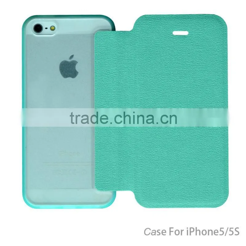 Good quality wallet pu leather case cover for iphone 5c
