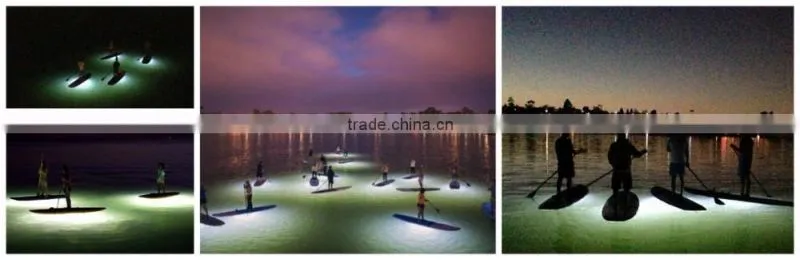 Soft board Resort iSUP Inflatable standup paddle board surfboard 9'/10'/11' with glowing LED light Racing