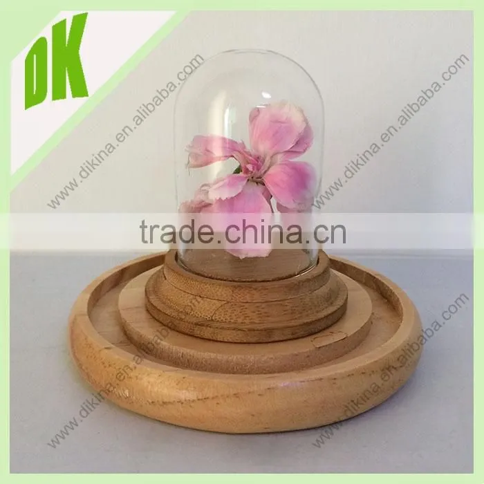 Size : 6*10 cm, 6*12cm, 8*12 cm etc (DIKINA- GD001) NEW Decorative Glass Dome, glass dome with base // Display Glass Dome cover