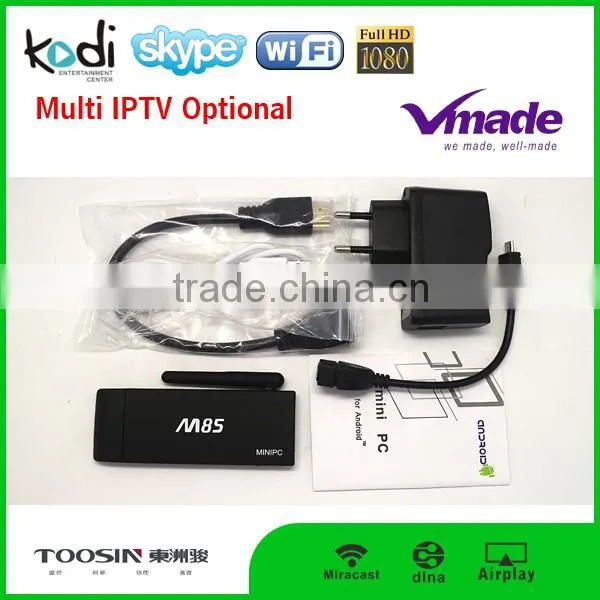 2016 hot wholesale Amlogic S805 1G+8G Quad-core android4.4 H.265 smart android TV stick dongle mini android tv receiver