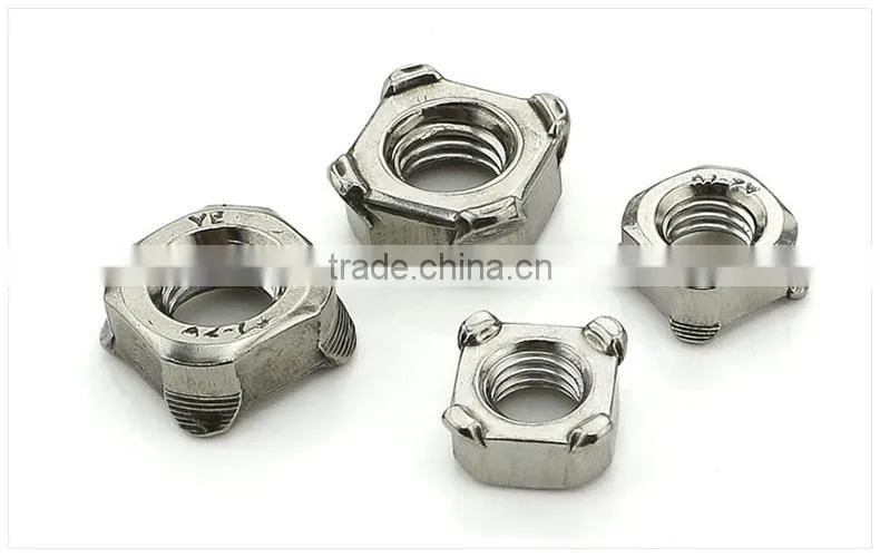 Stainless steel DIN929 DIN928 hex weld nuts/ square weld nut