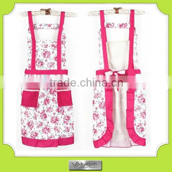 customized beautiful fashion lace cotton apron for women