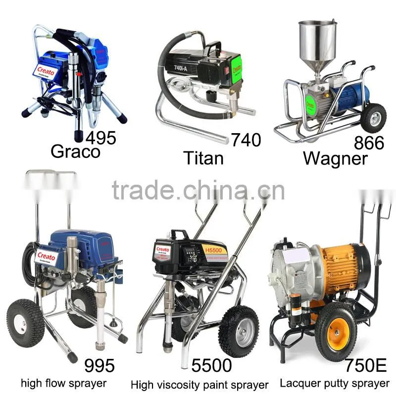 H777 AC motor piston pump 1.1L/min airless paint sprayer