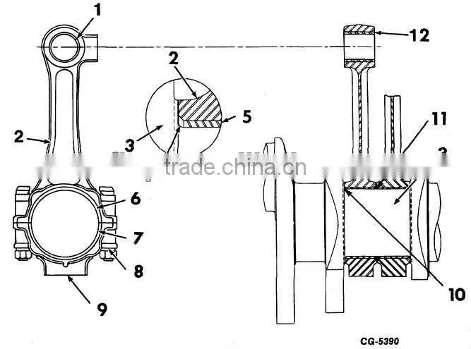 6D110-1 S6D1101 engine connecting rod bearing