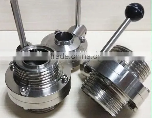 Stainless steel china suppliers sanitary butterfly valve