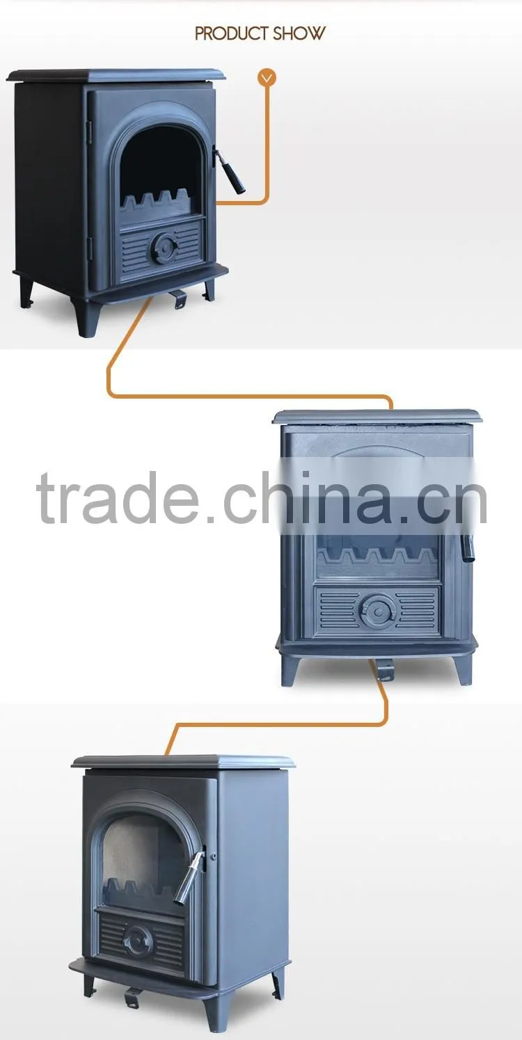 Cast Iron Free Standing Indoor & Outer door wood fireplace with good quality