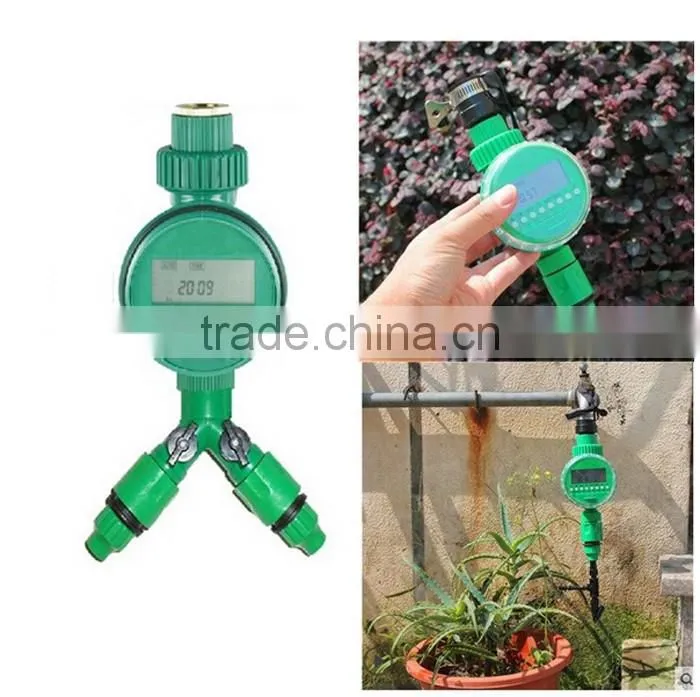 Hot sale irrigation drip system garden connector gear LED water timer