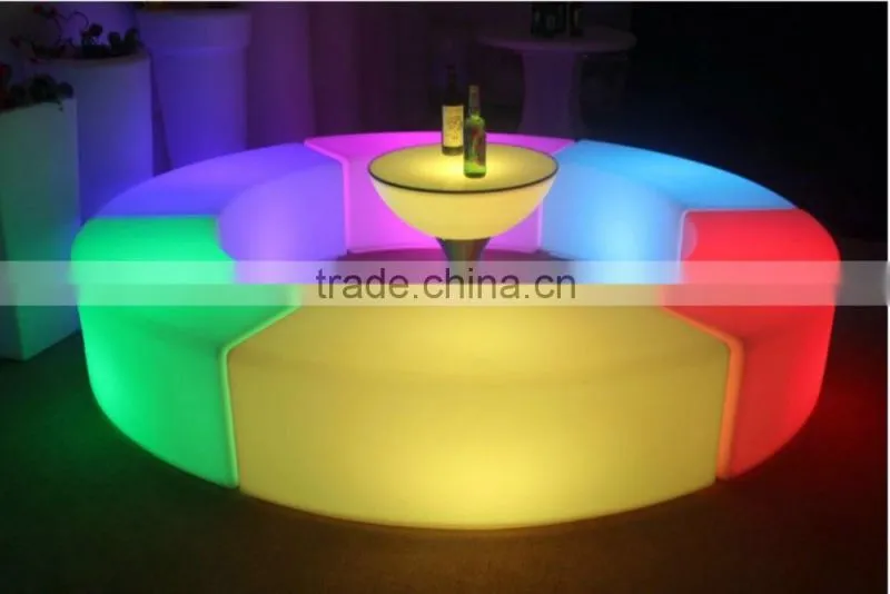illuminated furniture led bar stool & colourful change rechargeable led stools