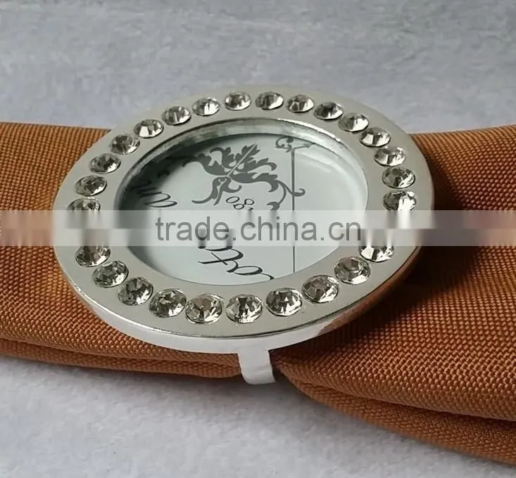 jeweled napkin ring with photo ,wedding napkin rings