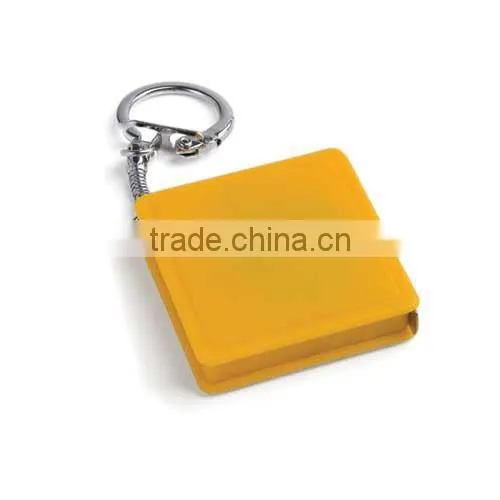Mini 1m plastic tape measure with keyring