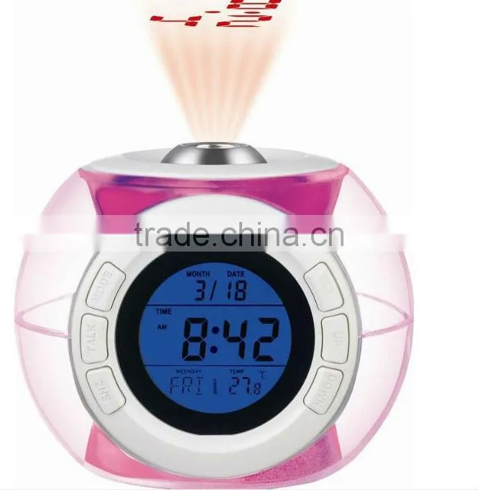 2014 Best Selling Projection Talking Alarm Clock