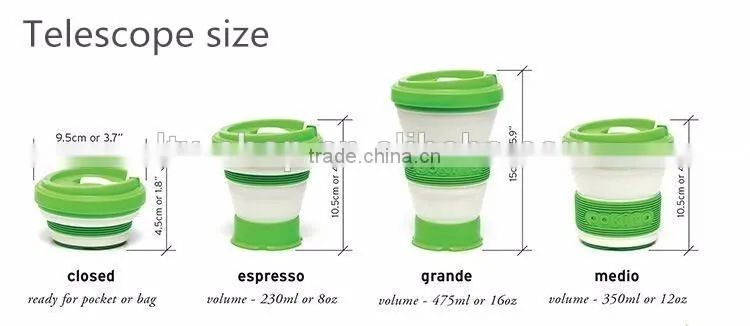 New Flexible High Quality Environmental Water Cup, Telescopic Coffee Cups, TPE Colorful Funny Useful Coffee Mugs For Wholesale