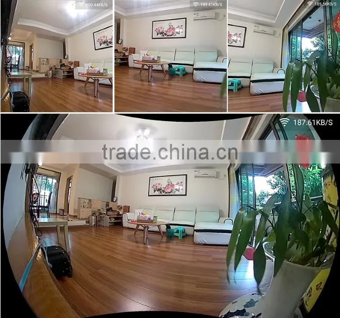 Panoramic Full View 180 Degree Electric Pan-Tilt New VR IP Wifi Camera, New Fisheye VR CCTV Camera For Sale