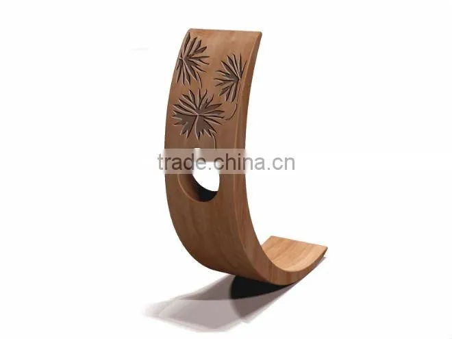 FSC Single Wooden Wine Holder, Single Bottle Wine Rack,Wooden Wine Holder