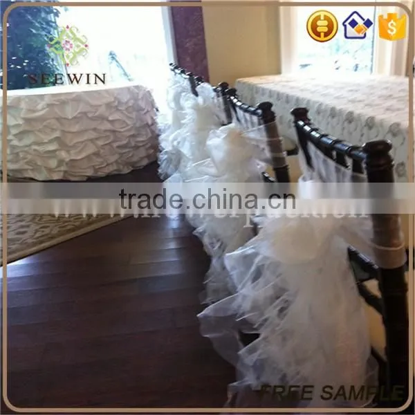 ruffle chiffon chair cover chair sash