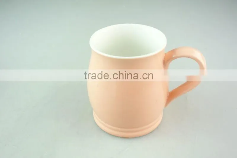 Good quality 480ml cermaic coffee mug, hot sale drum shaped color mug with cheap price