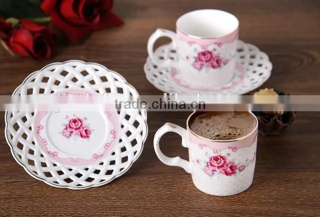 Royal porcelain coffee cup set hot sell new bone coffee cup tea cup with logo