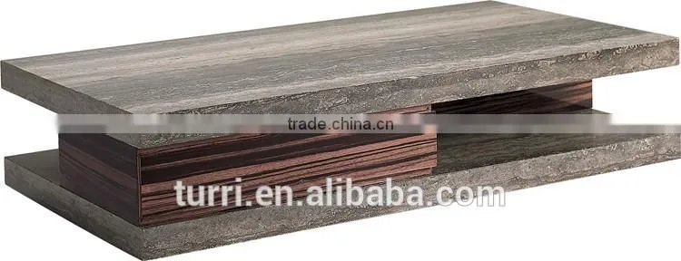 Unique Design Iran luxury marble wooden coffee table