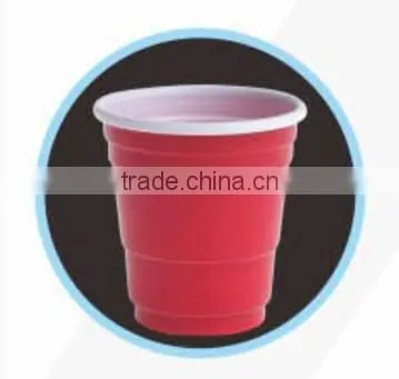 stackable 425ml /10g red color disposable tea plastic cups
