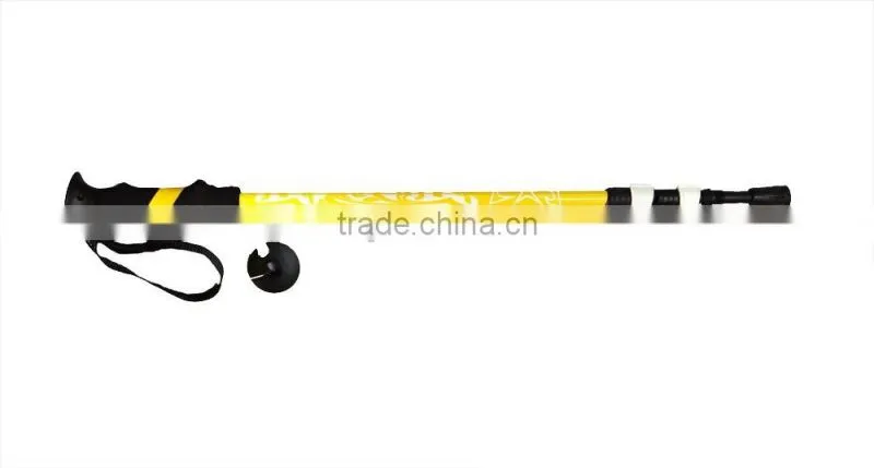 Aluminum light trekking pole with external lock, EVA grip, yellow SZ15515