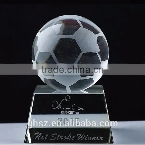 Custom awards souvenir world cup trophy replica crystal trophy award