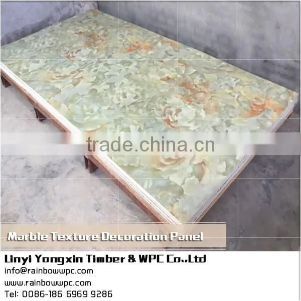 marble texture waterproof WPC board / panel with PVC film for interior decoration BIfrost brand