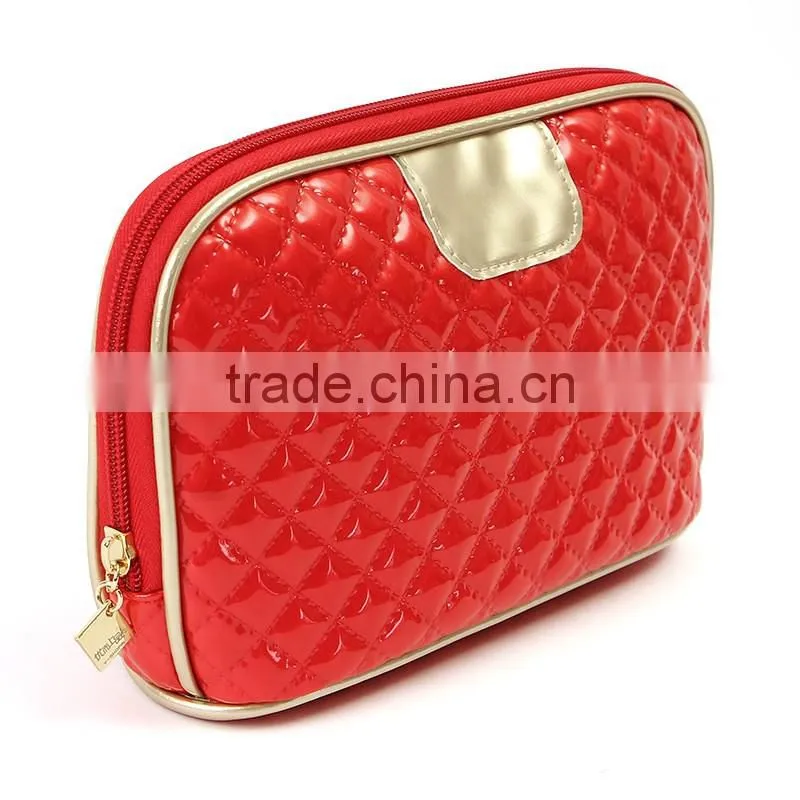 Promotional items PU leather women cosmetic bag sets travel wash bag toiletry bag leather pouch