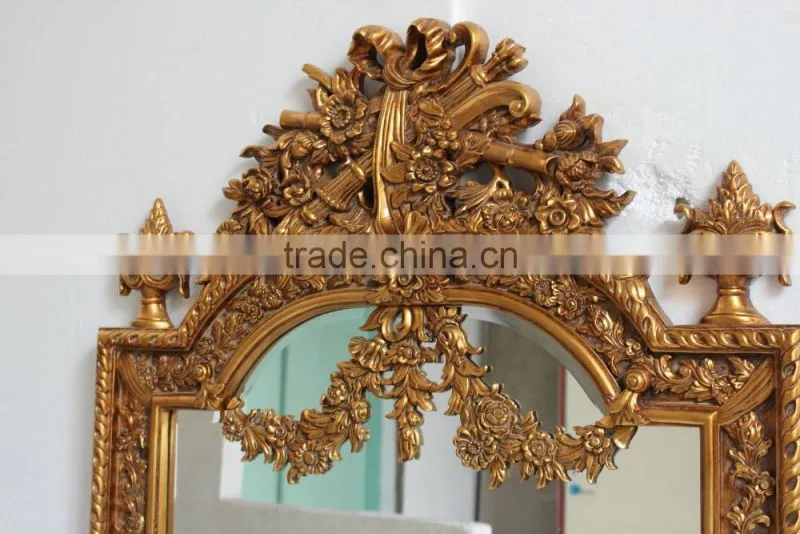 Decorative usage polyresin wall hanging mirror FA-423P-01