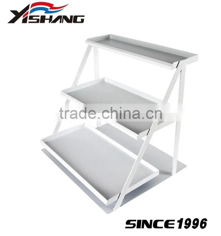 Move freely metal rotating display stand with hooks accessories