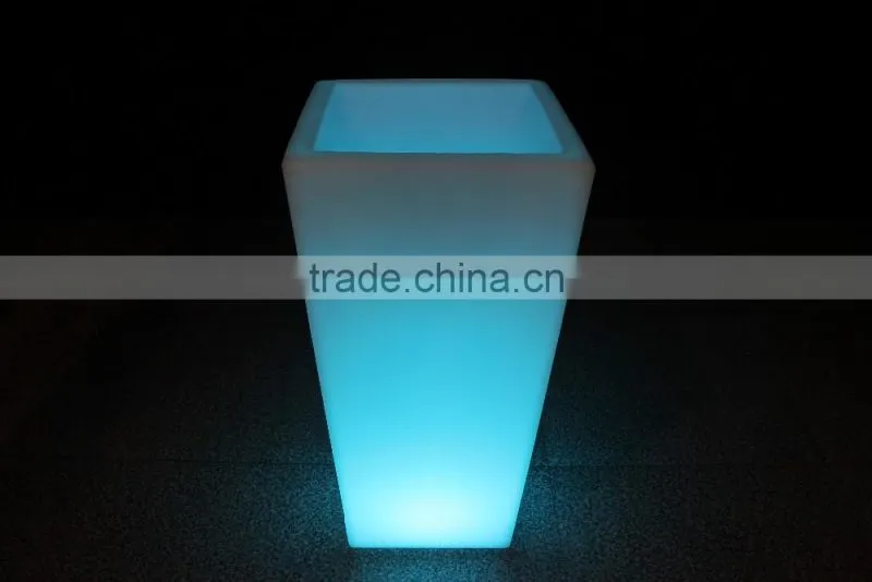 16 colors changing Remote control led light plastic flower pots, led ice bucket