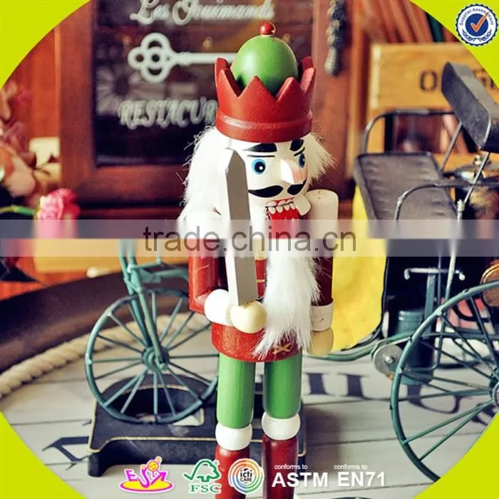 Wholesale best household decoration wooden nutcracker,delicate wooden nutcracker for kids,best gift nutcracker W02A005