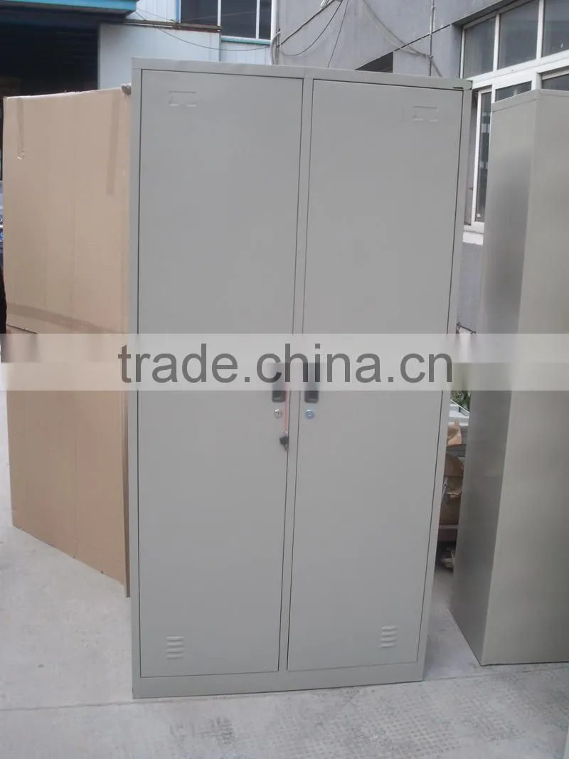 High quality cold rolled steel two-door locker/closet/ wardrobe for storgae