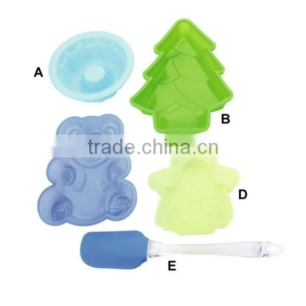 SS0027 / silicone kids cake baking set