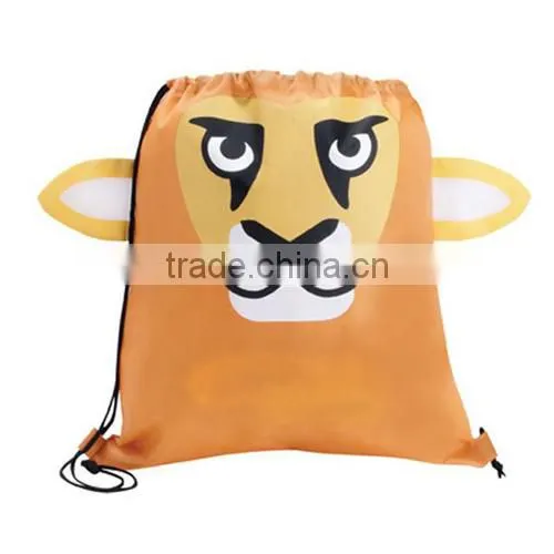 Cartoon Animal Shape Wholesale Customized Drawstring Bag,Cheap Drawstring Backpack