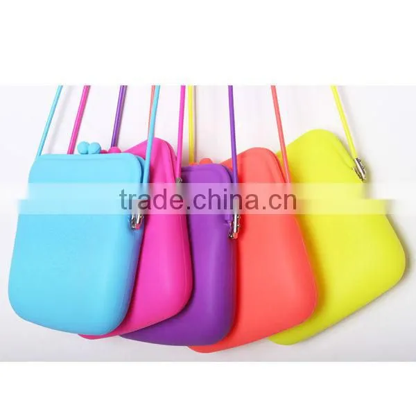 silicone shoulder bag with monkey pattern