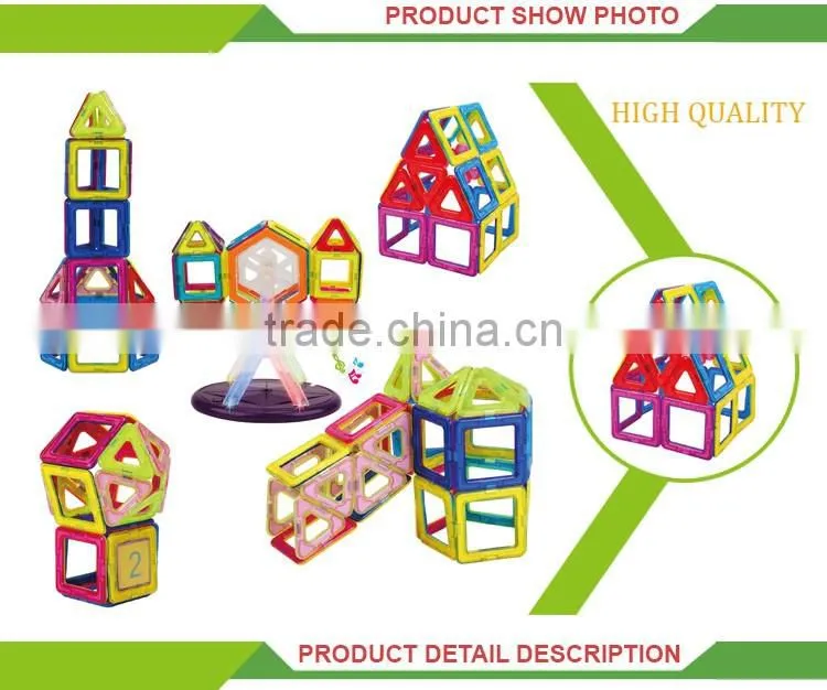 Educational building blocks toy plastic magnetic connector toys for kids