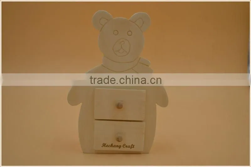 2015 newest style bear shape wooden storage case|home decor|office desk