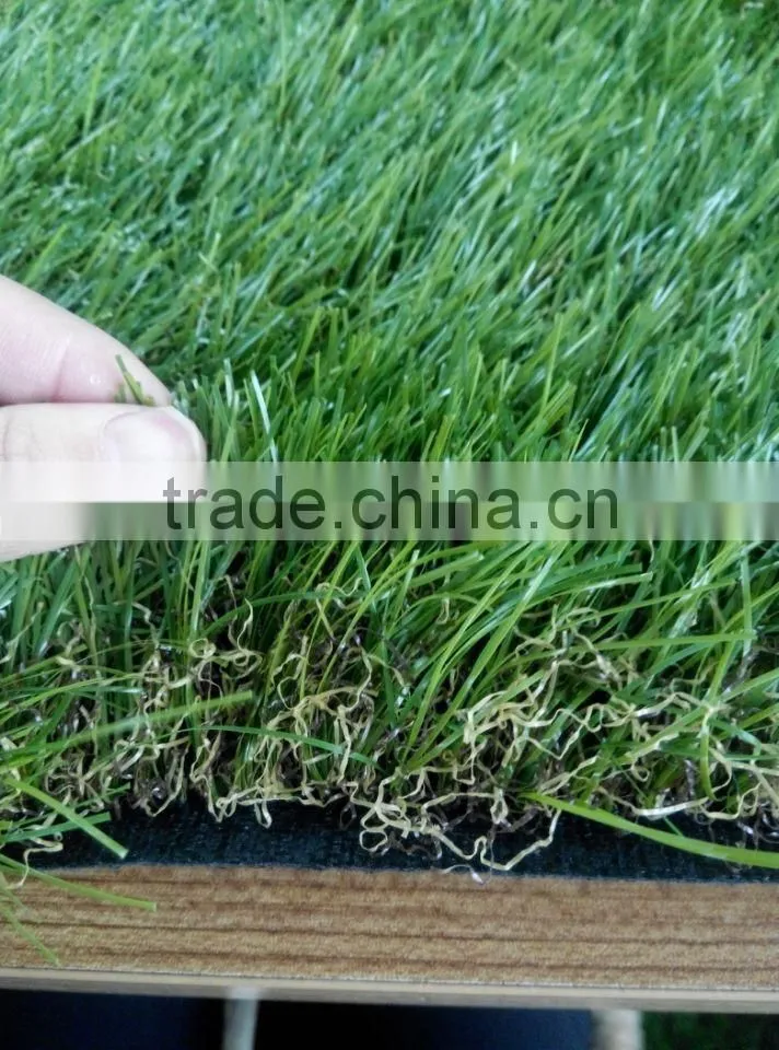 Perfect artificial grass stem grass model Coffee color, four colors with curlve yarn below, SGS certification.
