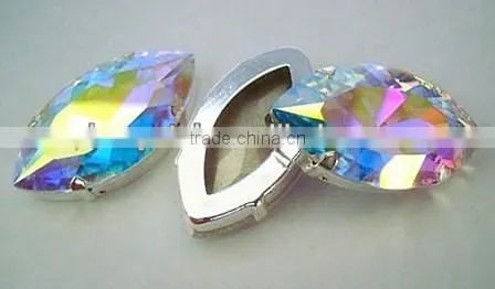 horse eye marquise4200 crystal glass beads with claw settings