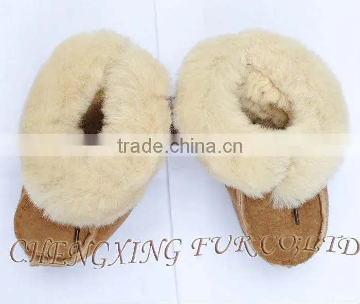 CX-SHOES-05 Genuine Sheared Sheep Skin Funny Baby