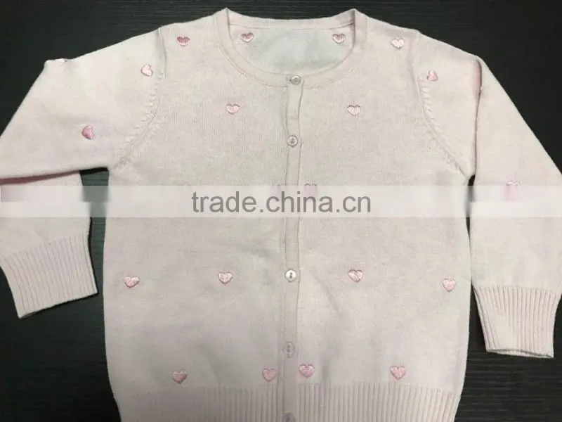 newest kids cute plain princess cardigan sweaters with stick love (BKN32)