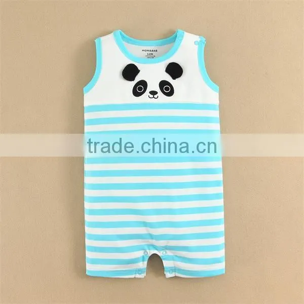 MOM AND BAB Wholesale Baby Boys Clothes Summer Baby Boys Bodysuit 100%cotton embroidery design
