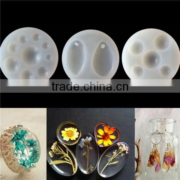 Silicone Resin Mold Round White 8.4cm Dia.
