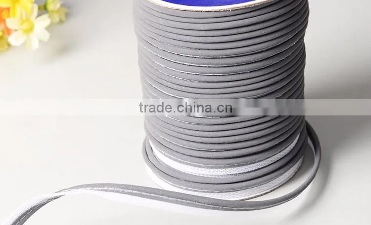 10mm High Visibility Reflective Bias Cord Piping Tape for Clothing