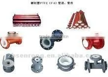 ptfe linings compound pipes and fitting with steel linings