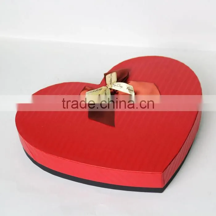 Sweet Bowknot Lower Price Luxury Paper Gift Packaging Heart Shaped Chocolate Box w/ Dividers,Caja de Bombones Corazon