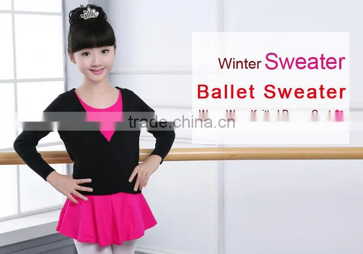 Wrap Knitted Ballet Crossover Leotard Coat Ballet Dance Sweater