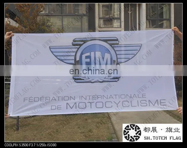 outdoor advertisement fabric banner / Full Color CMYK Print Banner Flag