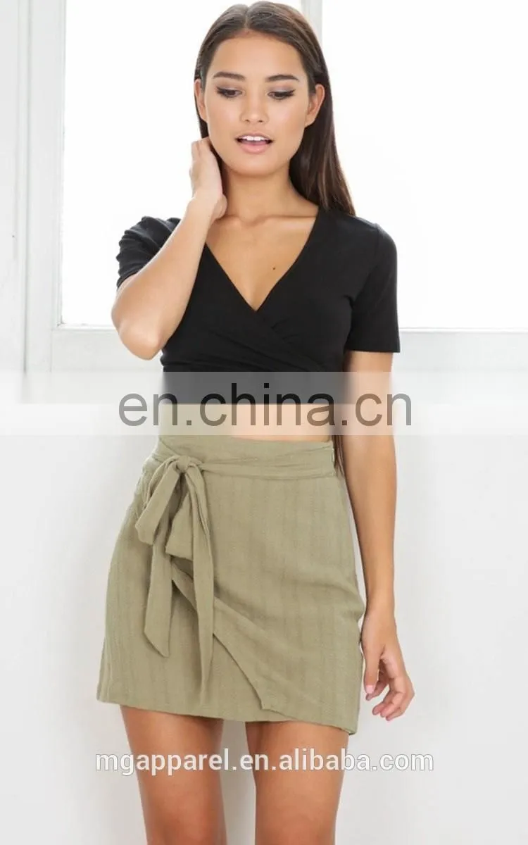 Plain crop tops wholesale custom ladies black sexy crop tops