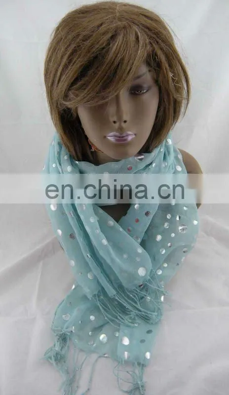 fashional foil print polyester scarf